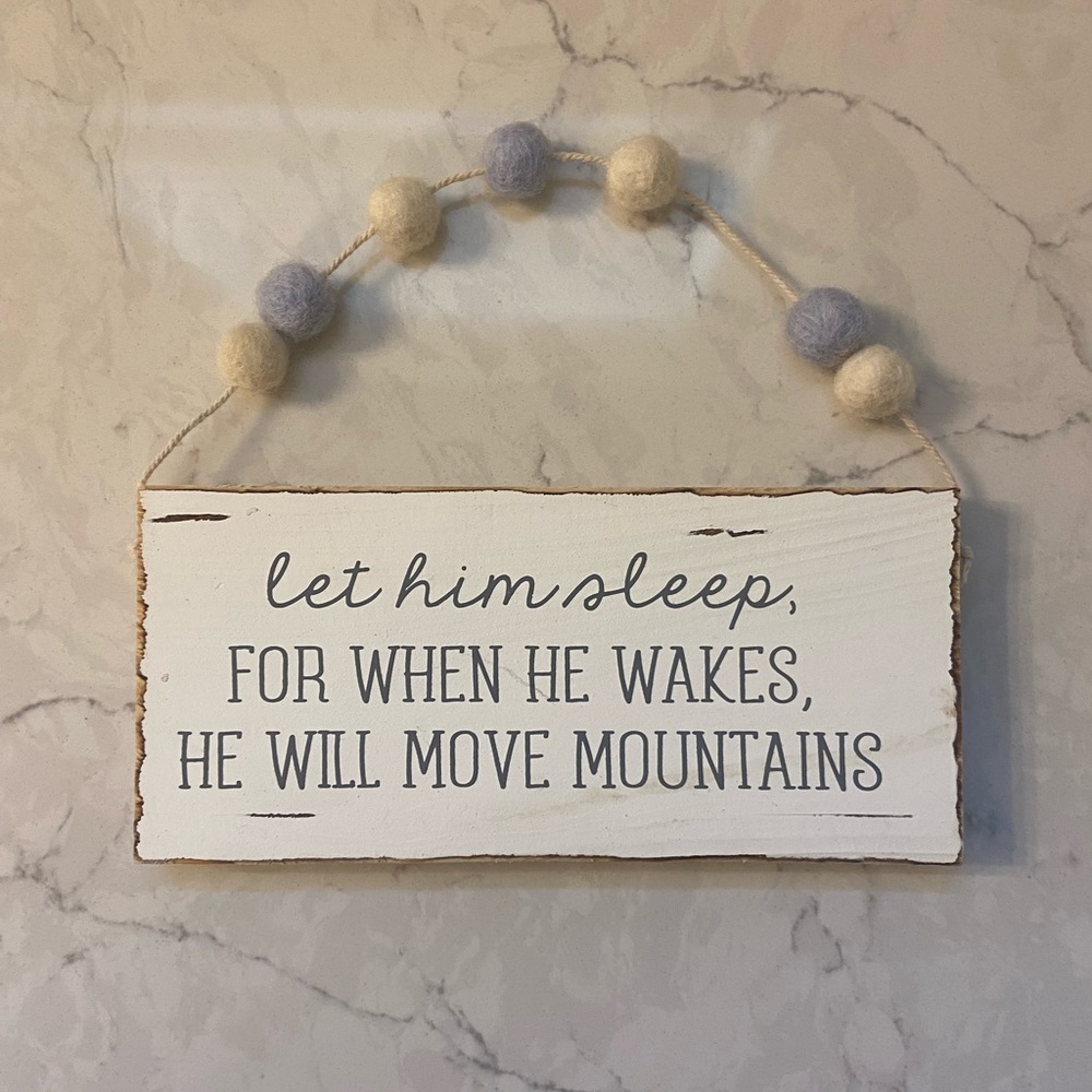 Sweet little sign for baby room